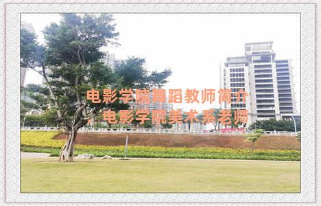 电影学院舞蹈教师简介，电影学院美术系老师